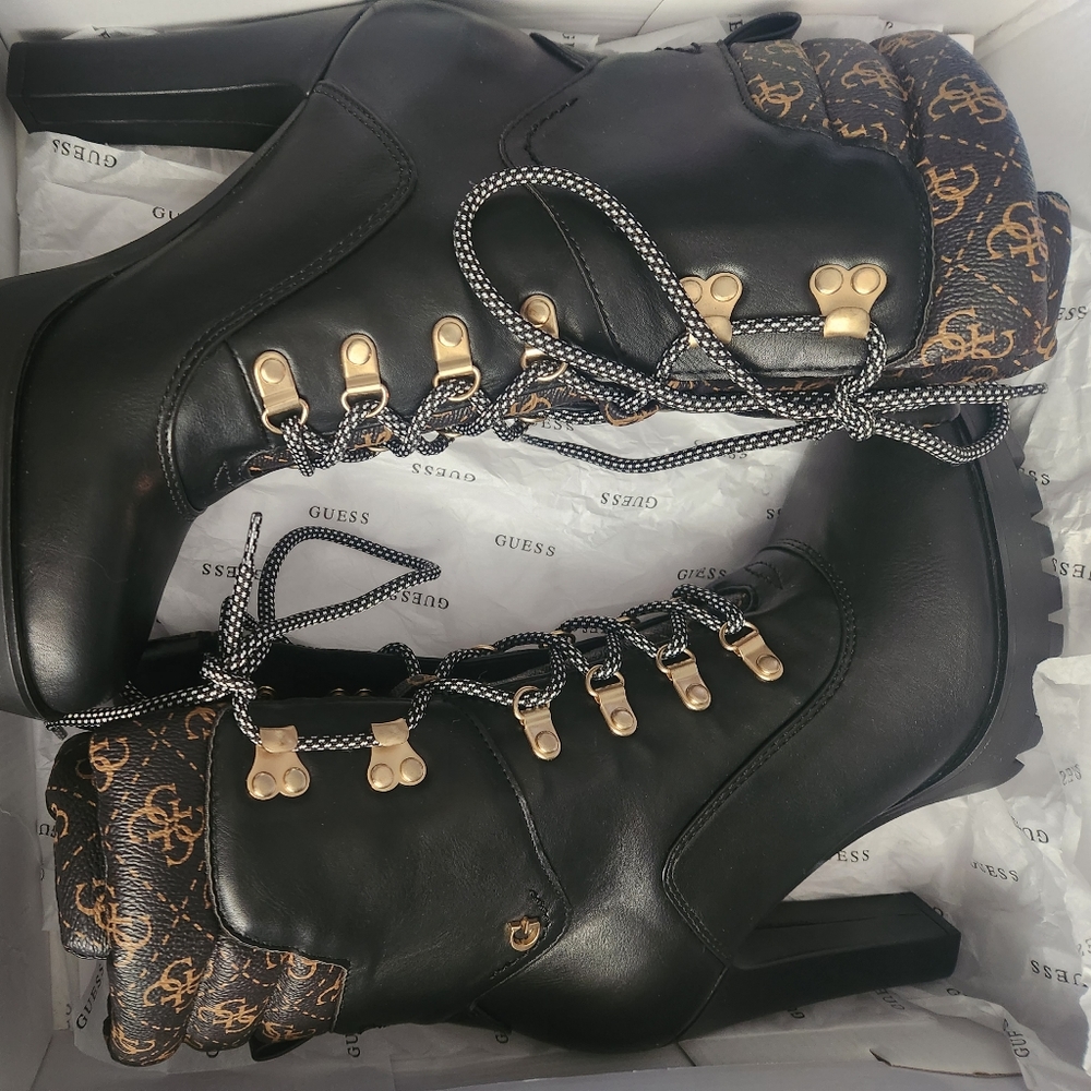 Guess Boots Size 8 Black